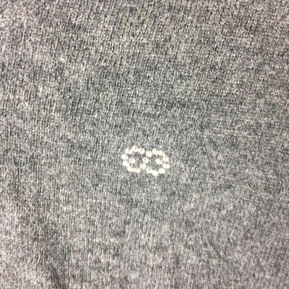 Escada Sport Virgin Wool Colorblock V-Neck Studded Logo Sweater Size Medium - Picture 5 of 8